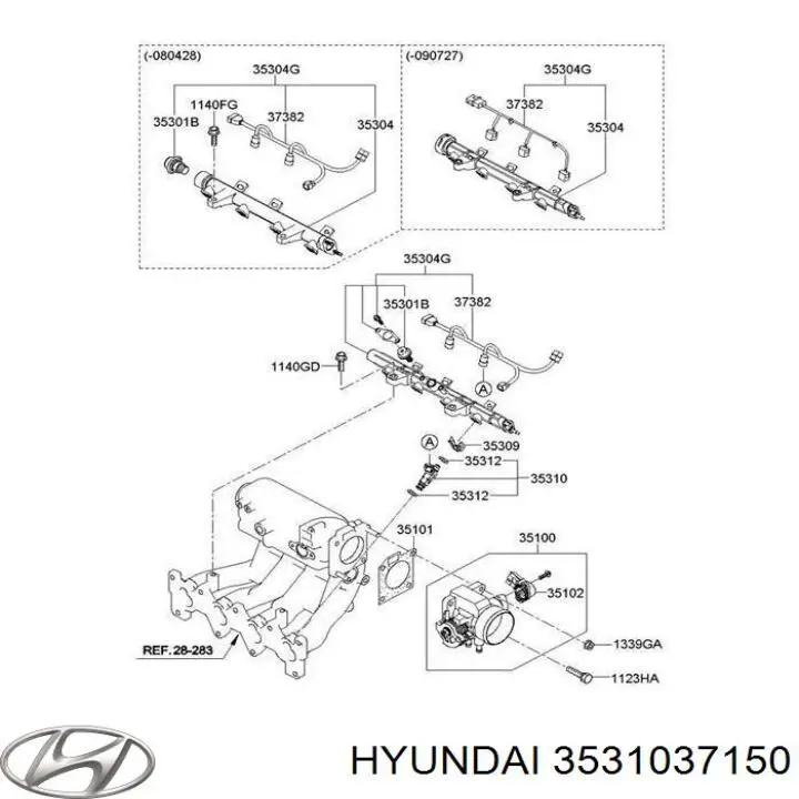 Топливные форсунки 3531037150 Hyundai/Kia