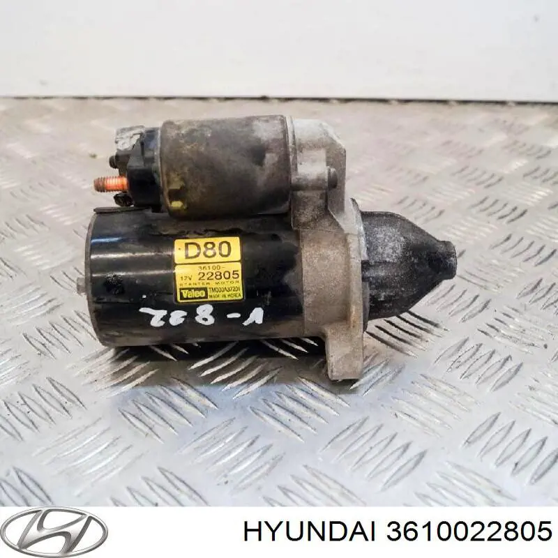Стартер двигателя Hyundai/Kia 3610022805