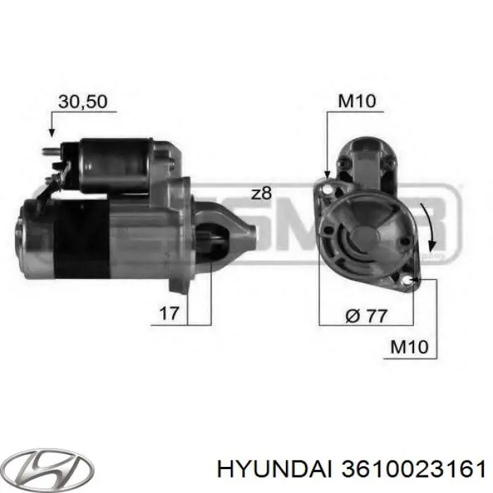 3610023161 Hyundai/Kia motor de arranco