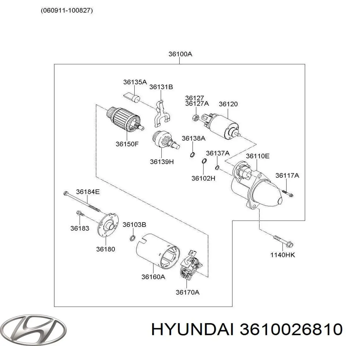 Купить 3610026810 Hyundai/Kia Стартер