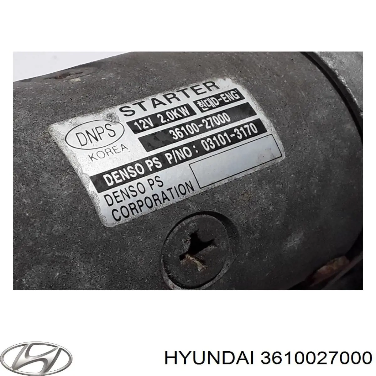 Стартер Hyundai/Kia 3610027000 цена, от 25.42 USD