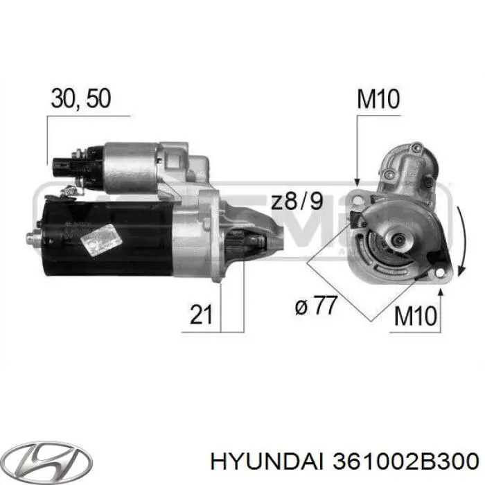 361002B300 Hyundai/Kia motor de arranco