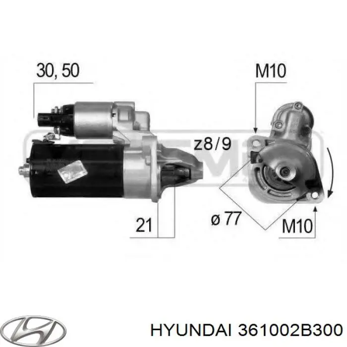 361002B300 Hyundai/Kia Стартер автомобиля