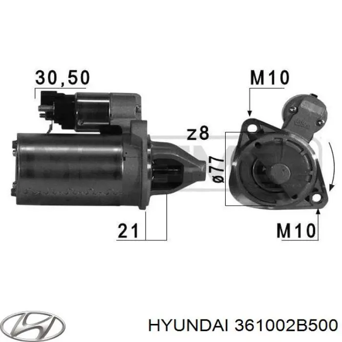 361002B500 Hyundai/Kia стартер