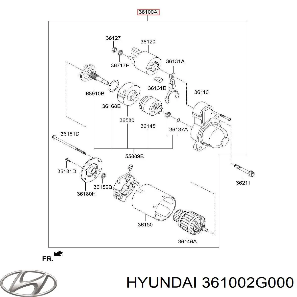 Стартер Hyundai/Kia 361002G000 цена, от 50.96 USD