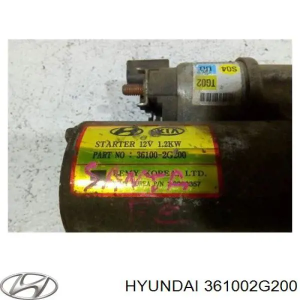 Стартер двигателя Hyundai/Kia 361002G200