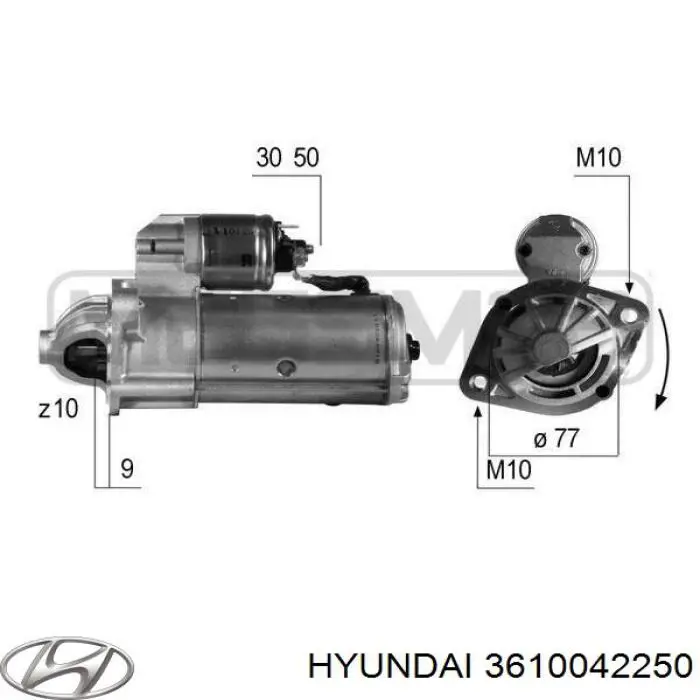 Купить 3610042250 Hyundai/Kia Стартер
