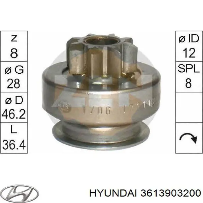  Бендикс Hyundai/Kia 3613903200 цена, от 10.44 USD