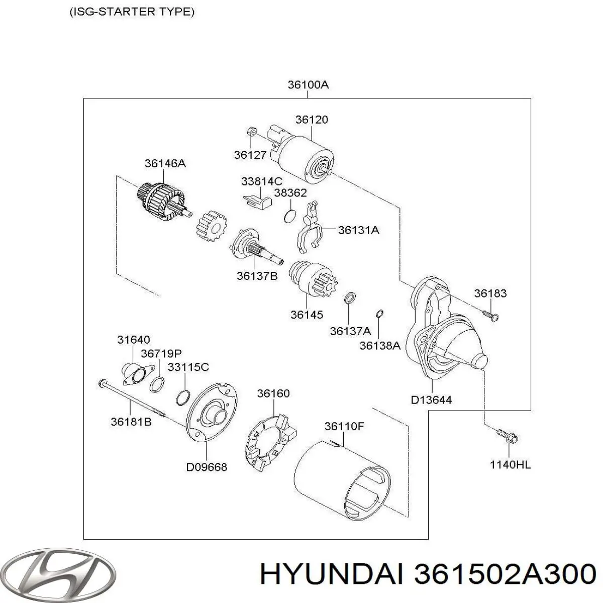 Якорь (ротор) стартера Hyundai/Kia 361502A300 цена, от 28.38 USD