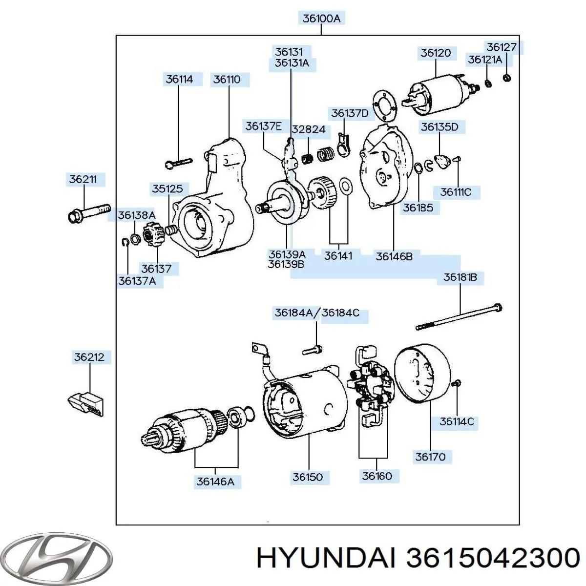 3615042300 Hyundai/Kia якорь (ротор стартера)