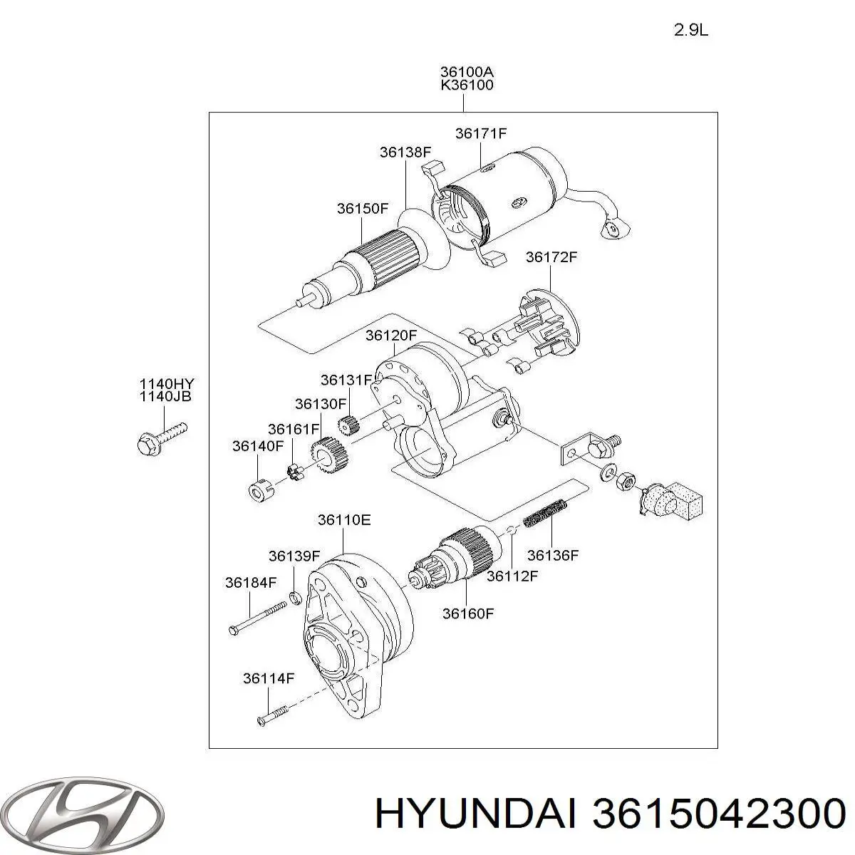 3615042300 Hyundai/Kia Ротор стартера