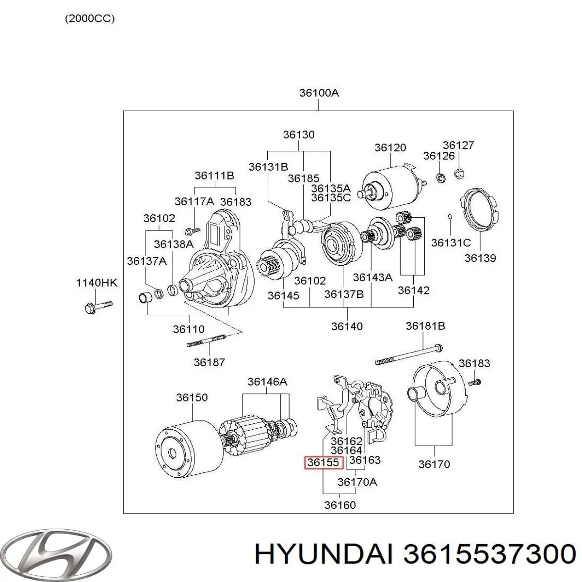 Щётка стартера Hyundai/Kia 3615537300 цена, от 3.20 USD