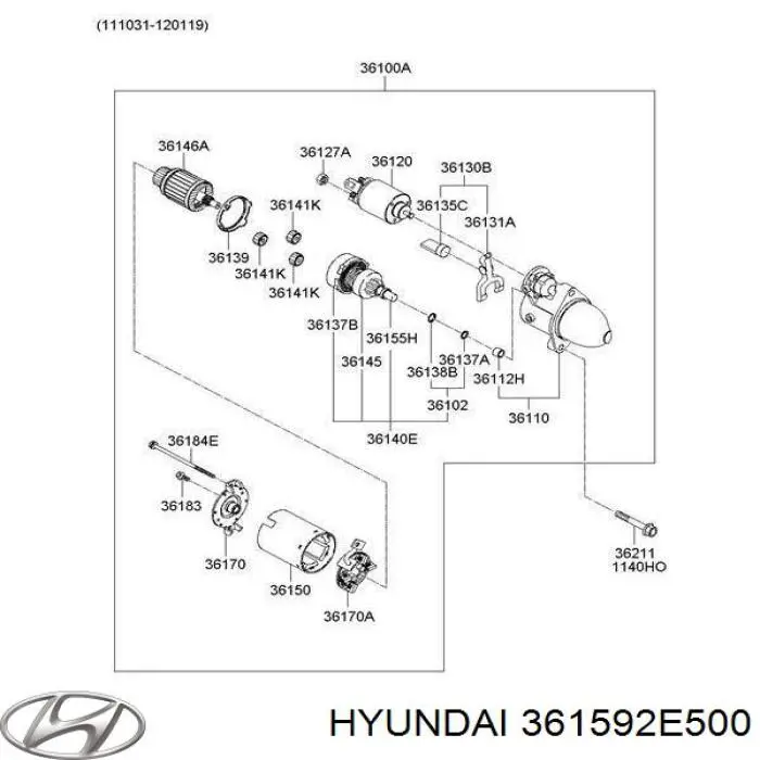 361592E500 Hyundai/Kia 