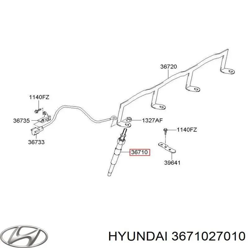 Купить 3671027010 Hyundai/Kia Свечи накала