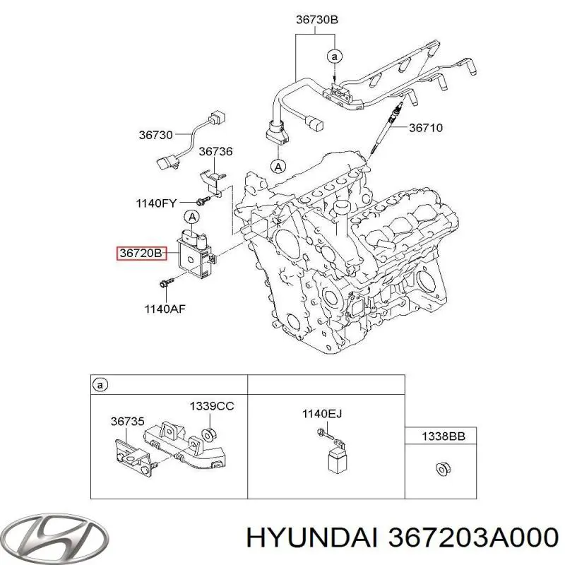 Реле свечей накала 367203A000 Hyundai/Kia