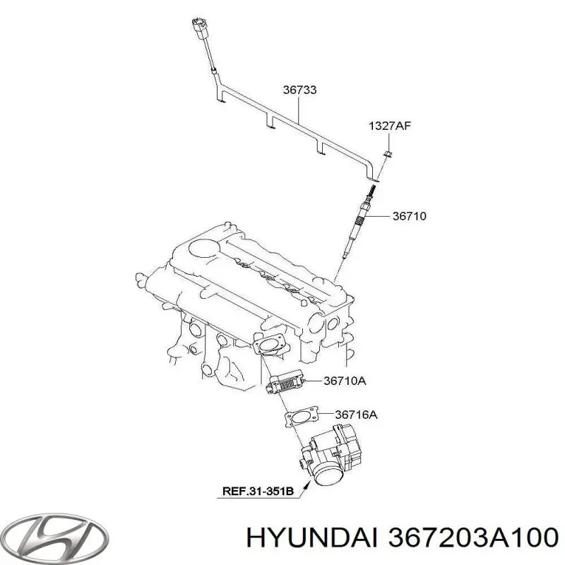 Реле свечей накала 367203A100 Hyundai/Kia