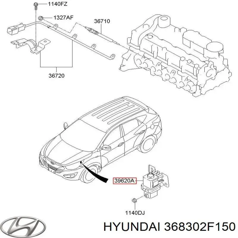 Relê das velas de incandescência Hyundai/Kia 368302F150 preço, a partir de 162,48 USD