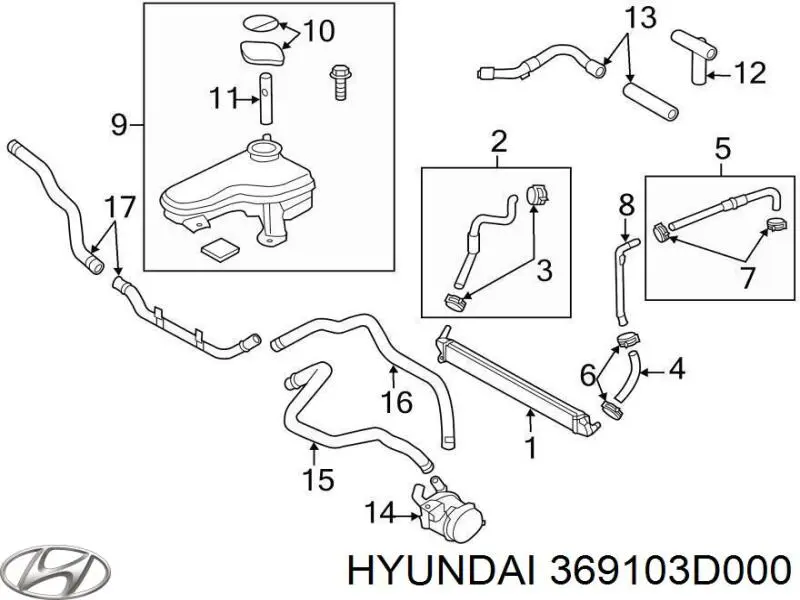 Купить 369103D000 Hyundai/Kia Насос охлаждения инвертора