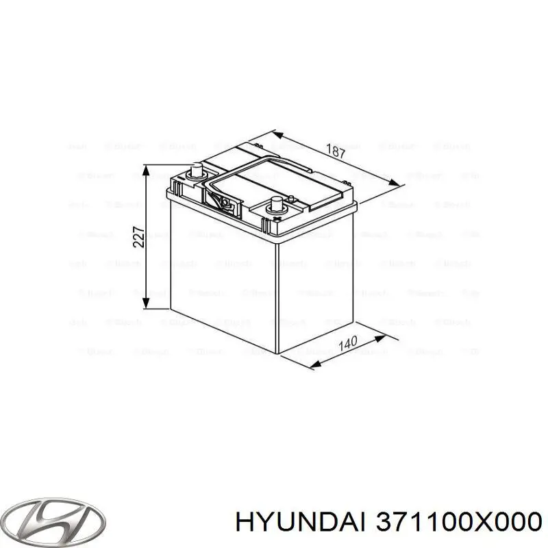Аккумулятор автомобильный Hyundai/Kia 371100X000 цена, от 70.50 USD