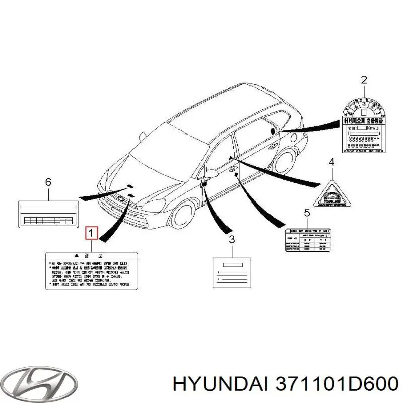 Аккумулятор Hyundai/Kia 371101D600