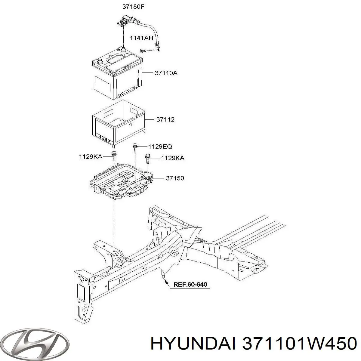Аккумулятор Hyundai/Kia 371101W450