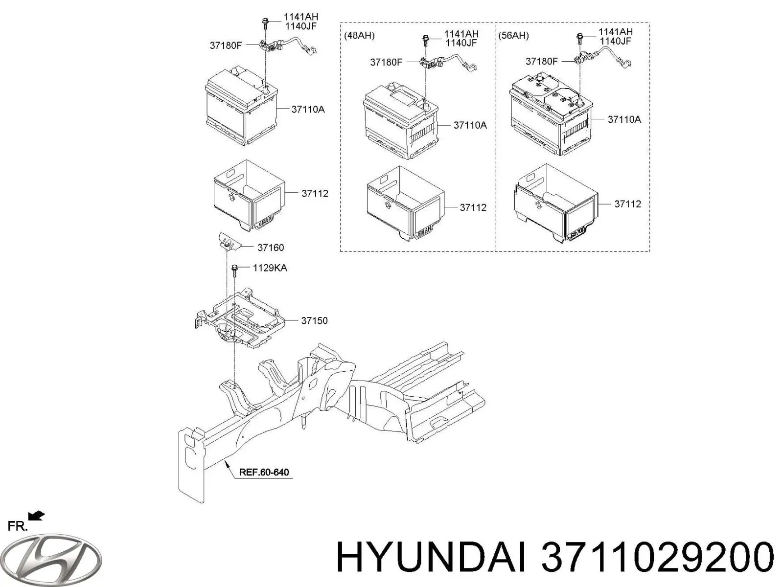 Купить Аккумулятор Hyundai/Kia 45 А/ч (3711029200)