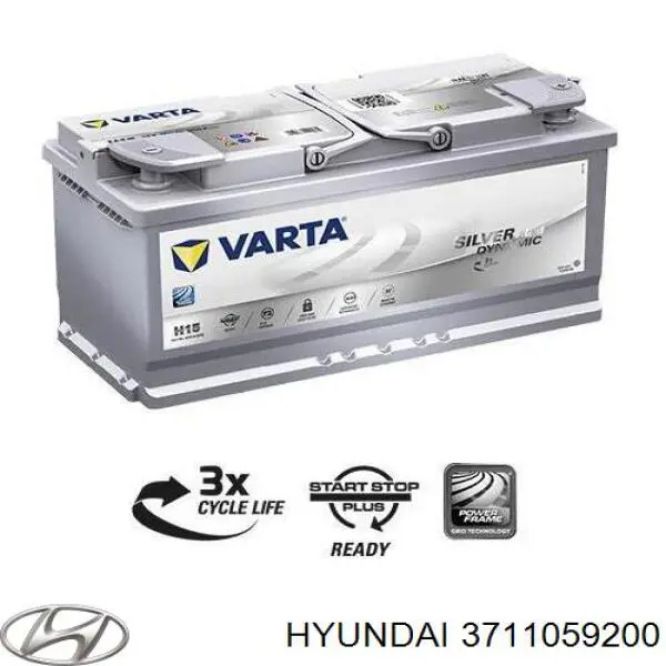 Купить Аккумулятор Hyundai/Kia 105 А/ч (3711059200)