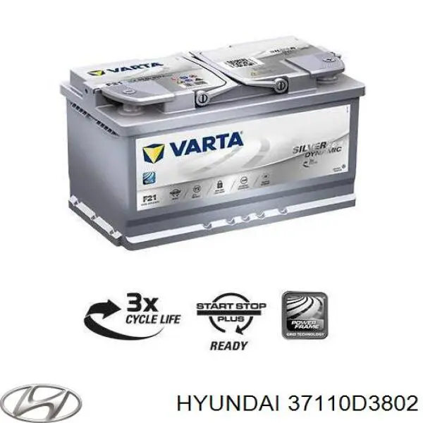 АКБ Hyundai/Kia 37110D3802