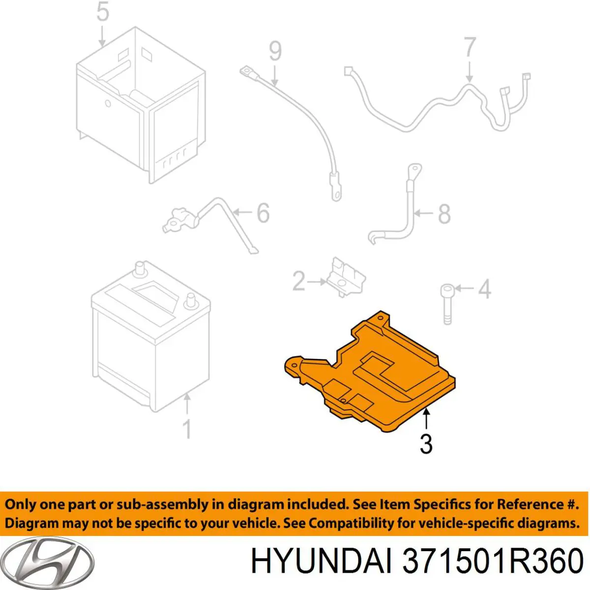 Поддон аккумулятора (АКБ) Hyundai/Kia 371501R360 цена, от 37.17 USD