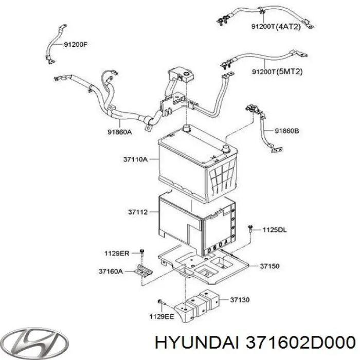 Подставка аккумулятора 371602D000 Hyundai/Kia