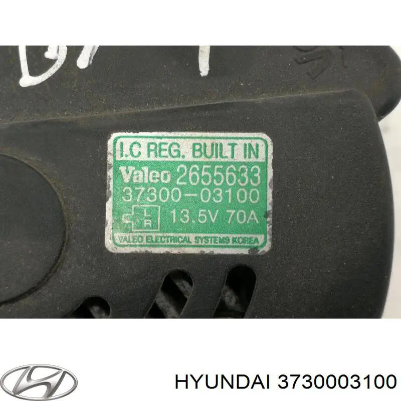 Генератор автомобиля Hyundai/Kia 3730003100