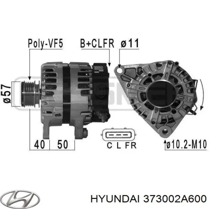 Купить 373002A600 Hyundai/Kia Генератор