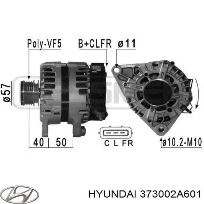 Автомобильный генератор Hyundai/Kia 373002A601 цена, от 57.01 USD