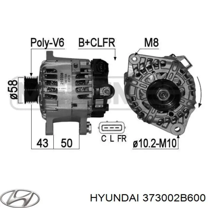 373002B600 Hyundai/Kia gerador