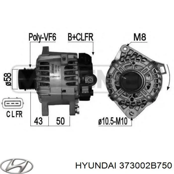 373002B750 Hyundai/Kia gerador