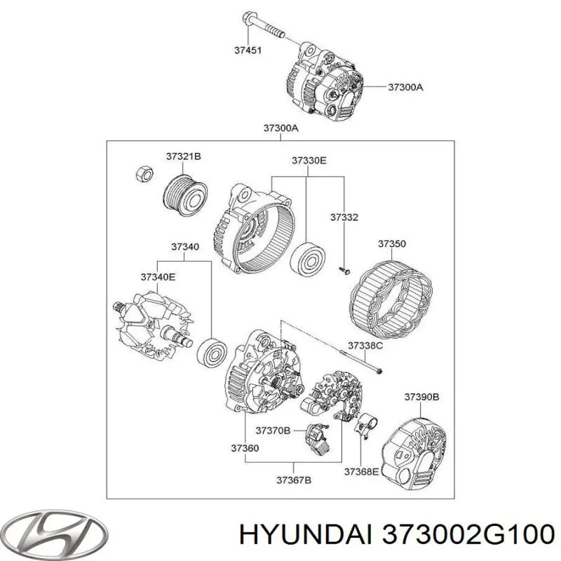 373002G100 Hyundai/Kia генератор