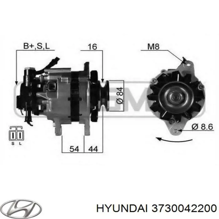 3730042200 Hyundai/Kia Генератор автомобильный