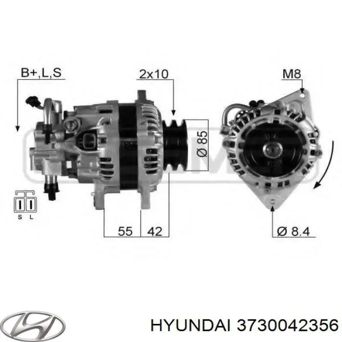 Купить 3730042356 Hyundai/Kia Генератор