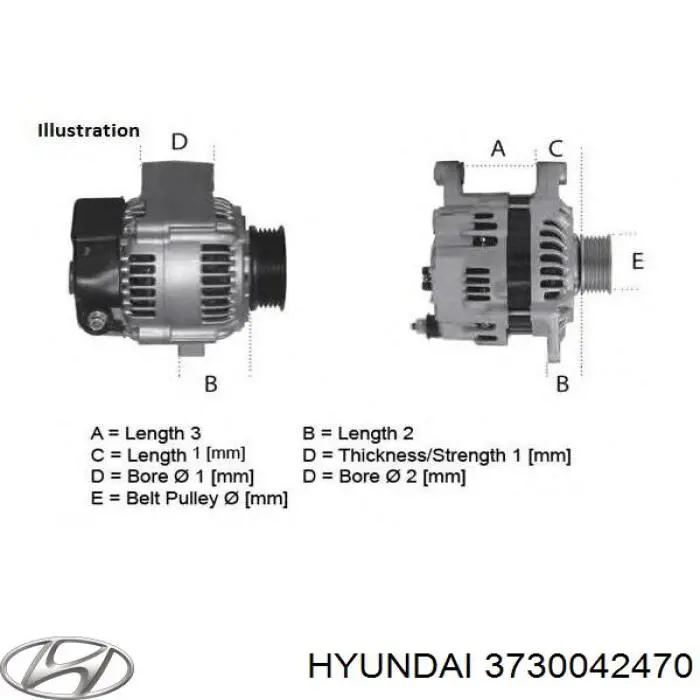 Купить 3730042470 Hyundai/Kia Генератор