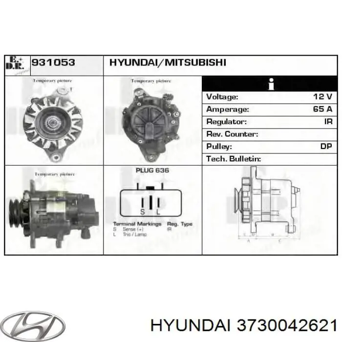 Купить 3730042621 Hyundai/Kia Генератор