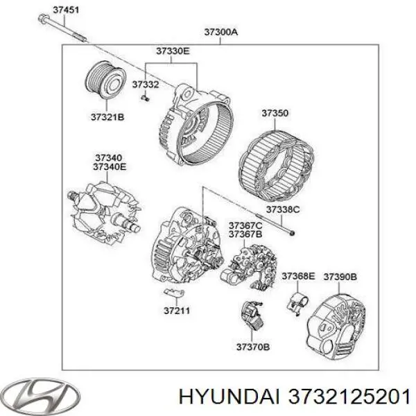 Инерционный шкив Hyundai/Kia 3732125201 цена, от 56.29 USD