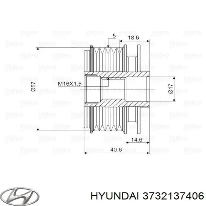 Инерционный шкив Hyundai/Kia 3732137406 цена, от 20.51 USD