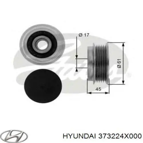 373224X000 Hyundai/Kia шкив генератора