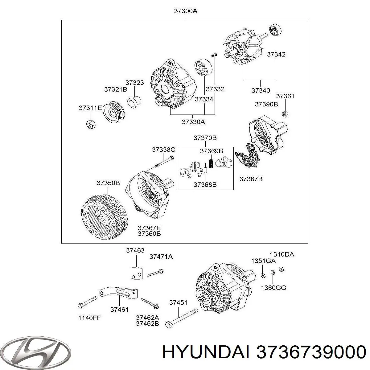 Выпрямитель Hyundai/Kia 3736739000 цена, от 24.87 USD