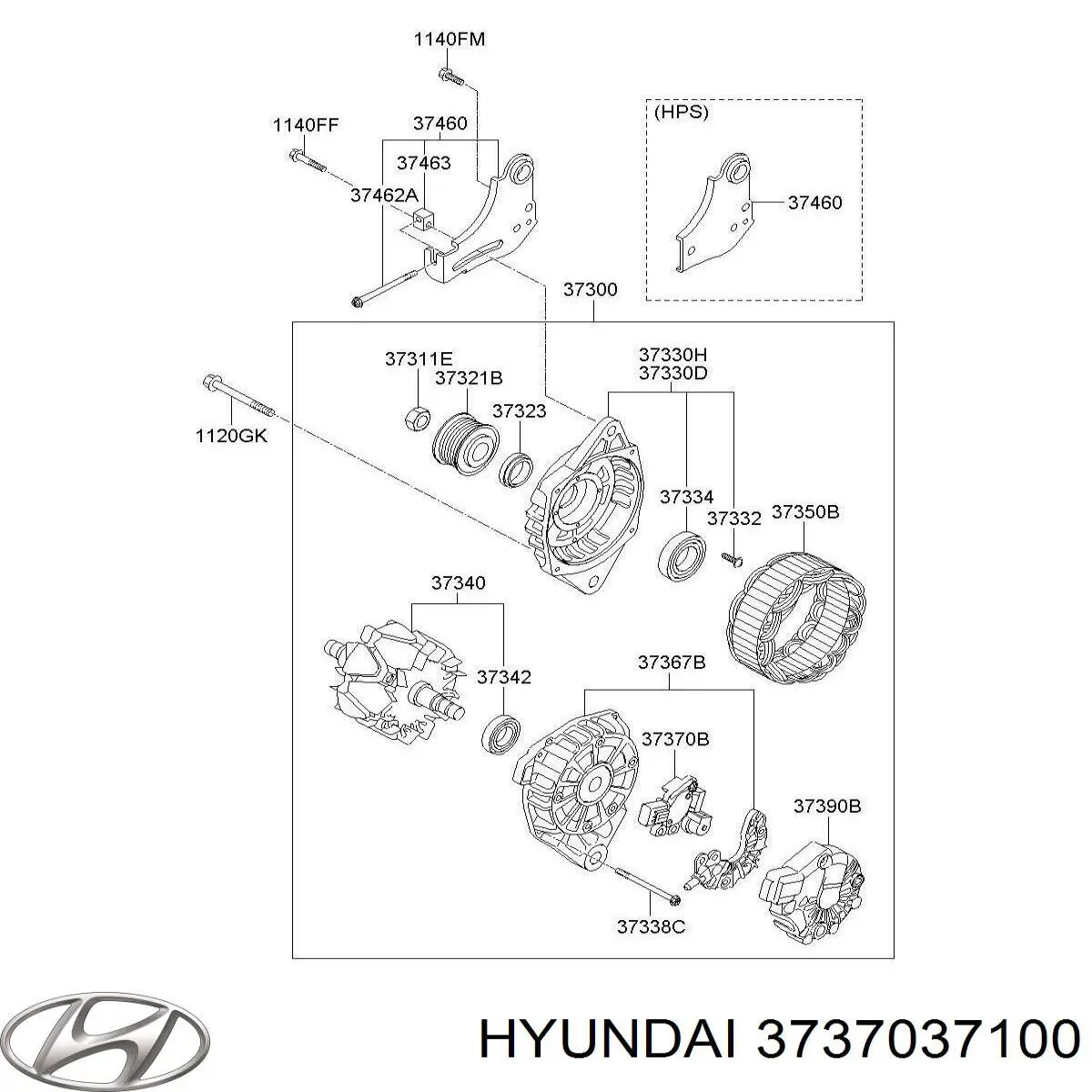 Автомобильный генератор Hyundai/Kia 3737037100 цена, от 23.17 USD