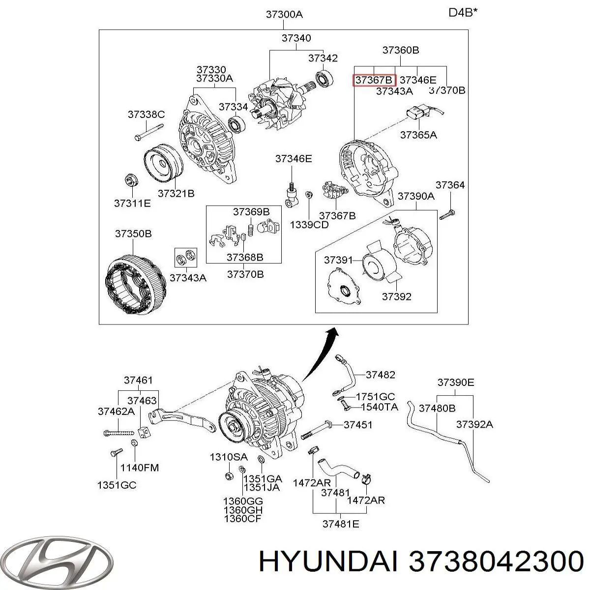  Hyundai/Kia 3738042300 цена, от 39.07 USD