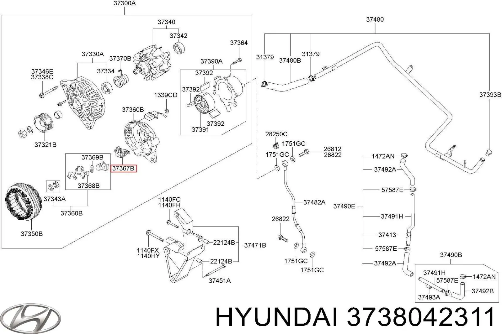  Hyundai/Kia 3738042311 цена, от 41.49 USD
