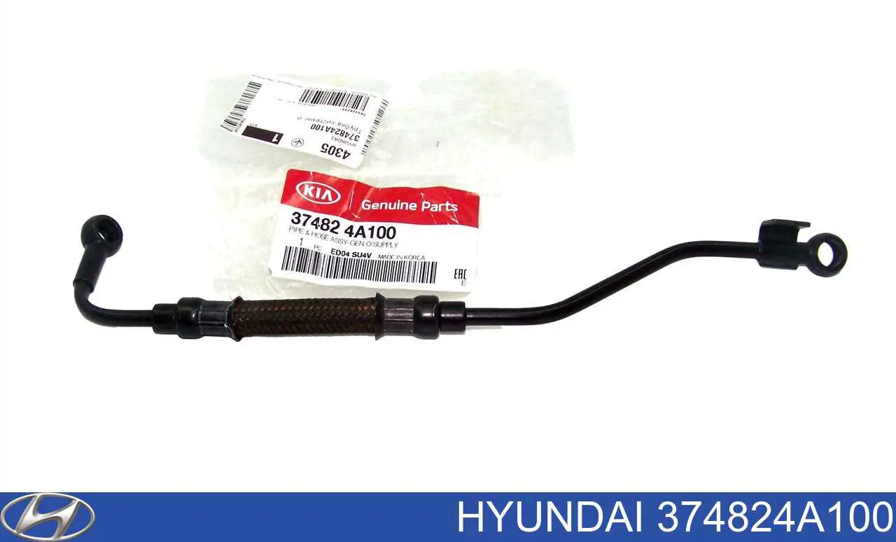 Купить 374824A100 Hyundai/Kia Шланг (патрубок) вакуумного насоса