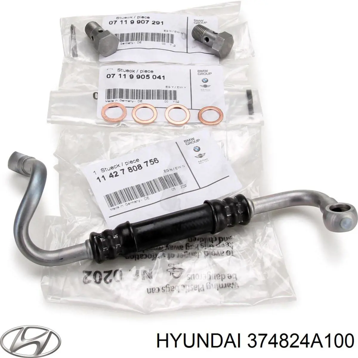 Шланг (патрубок) вакуумного насоса 374824A100 Hyundai/Kia