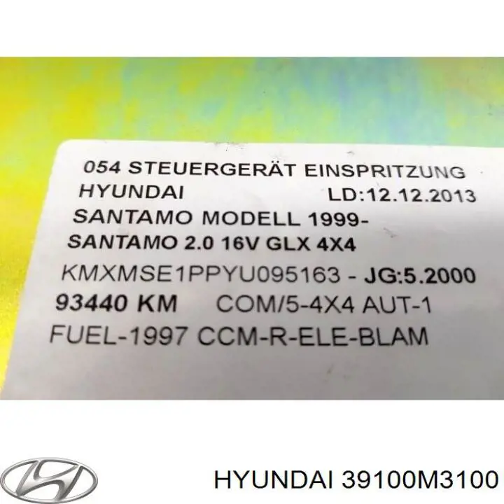 ЭБУ двигателем Hyundai/Kia 39100M3100 цена, от 66.55 USD